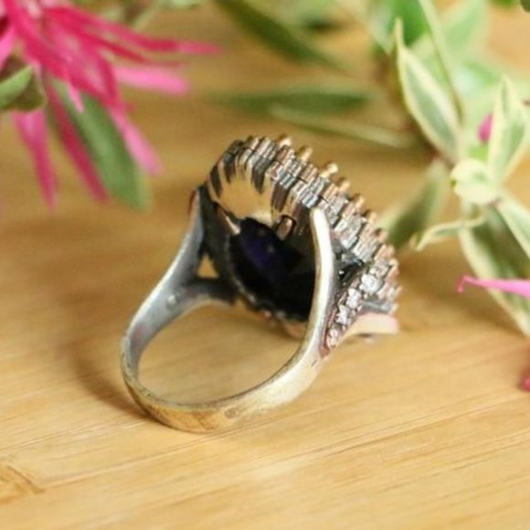 Sterling Silver Jade Stone & Cubic Zirconia Stones - Picture 7 of 9